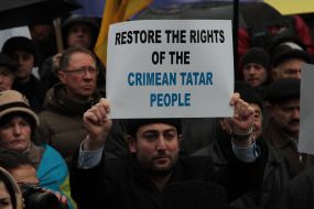 A meeting of the Crimean Tatars