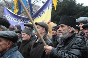 A meeting of the Crimean Tatars