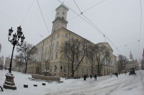 Snow removal in Lvov
