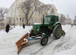 Snow removal in Lvov