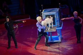 Ева Джулия Кристи с собакой