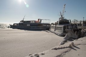 Black sea in winter