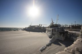 Black sea in winter