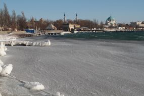 Black sea in winter