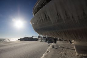 Black sea in winter