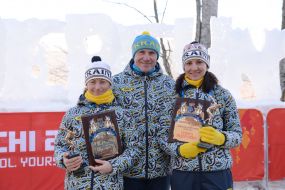 Valentina Semerenko, Sergey Bubka and Yelena Pidgrushnaya