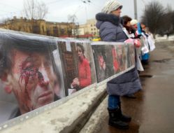 The campaign "Enough!" near the Russian Embassy