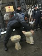 The campaign "Enough!" near the Russian Embassy