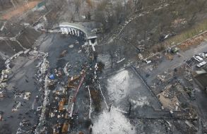 Barricades on the street Hrushevskoho