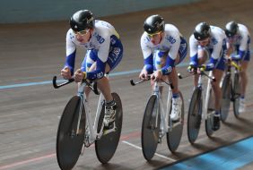 Winter championship Ukraine on cycling