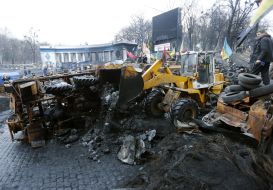 Cleaning on the street. Hrushevskoho