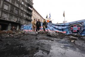 Оn the street. Hrushevskoho