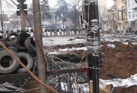 Оn the street. Hrushevskoho