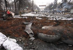 Оn the street. Hrushevskoho