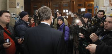 Vladimir Makeyenko talk to journalists