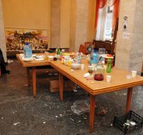 Cleaning in the building of KSCA