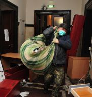 Cleaning in the building of KSCA