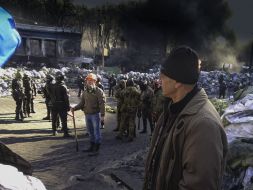 Activists on the street Hrushevskoho