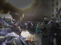 Activists on the street Hrushevskoho