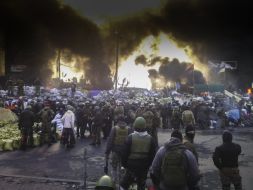Activists on the street Hrushevskoho