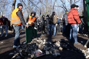 Clashes in Mariinsky Park in Kiev