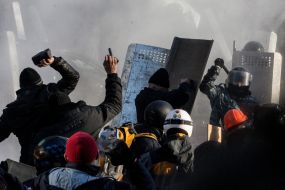 Clashes between protesters and law enforcers