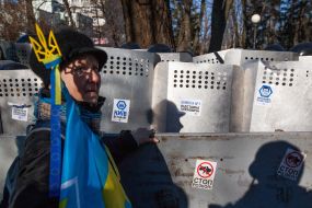 A woman near law enforcers officers