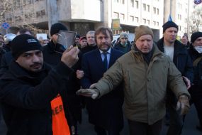 Mustafa Nayem, Vadim Novinskiy and Aleksandr Turchinov