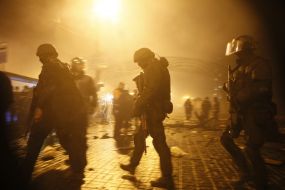 Firewall on the street. Khreschatyk