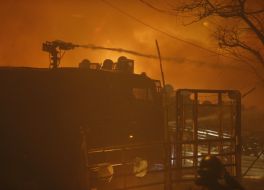 Water cannon on the street. Khreschatyk