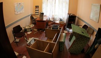 Погром у Галицькому райвідділі міліції у Львові