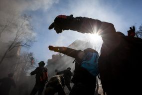 Clashes in the government quarter 