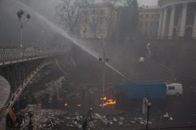 The protesters on Maydan Nezalezhnosti