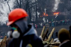 The protesters on Maydan Nezalezhnosti