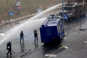 The protesters on Maydan Nezalezhnosti