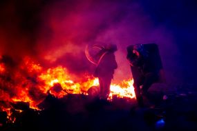 The protesters on Maydan Nezalezhnosti
