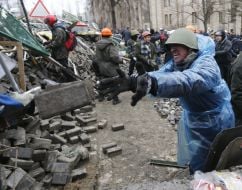 Protesters barricade strengthen