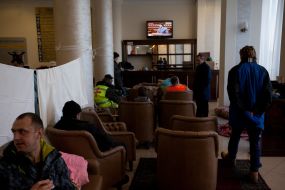 The protesters on Maydan Nezalezhnosti