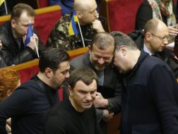Viktor Baloga and Petr Poroshenko