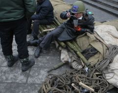 The protesters on Maydan Nezalezhnosti