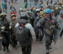 The protesters on Maydan Nezalezhnosti