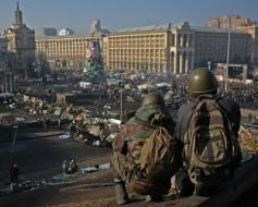 The protesters on Maydan Nezalezhnosti