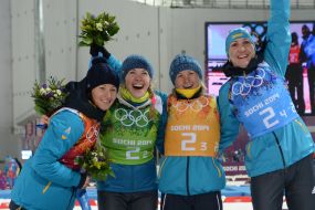 Vita Semerenko, Julia Jima, Valentina Semerenko and Elena Pidgrushnaya