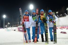  Russian women's team in biathlon