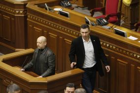 Олександр Турчинов та Віталій Кличко