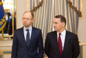 Арсеній Яценюк та Радослав Сікорський
