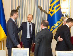 Арсеній Яценюк та Віталій Кличко