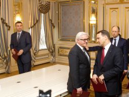 Франк-Вальтер Штайнмайер, Радослав Сікорський, Арсеній Яценюк та Віталій Кличко