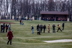People at the residence "Mezhyhirya"