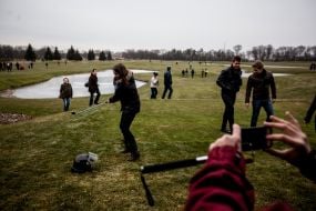 People at the residence "Mezhyhirya"